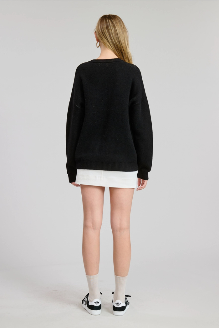 Flat White Double Espresso Martini Jacquard Sweater Top