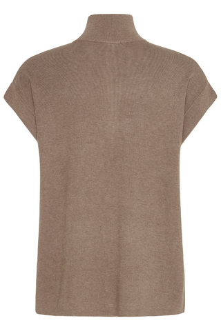 b. young BYMmorla Zipper Vest -Walnut Melange 20817153-181121