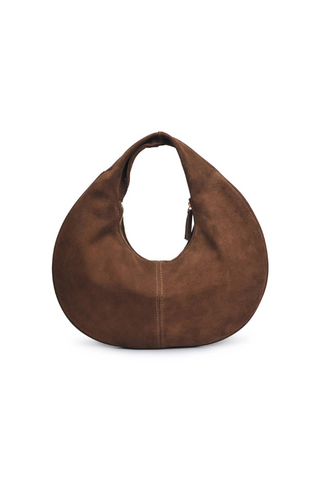 Moda Luxe Farrah Suede Hobo Bag - Chocolate