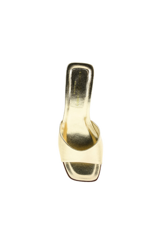 Chinese Laundry Liinda Block Heel Slide Sandal Gold