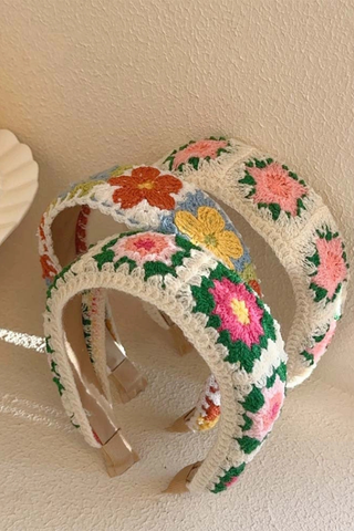 Dipped Shop Flower Knit Wide Headband