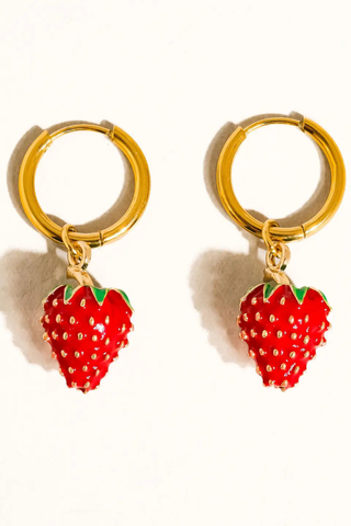 Flânerie by MAIQ Berry Gold Non-Tarnish Strawberry Earring