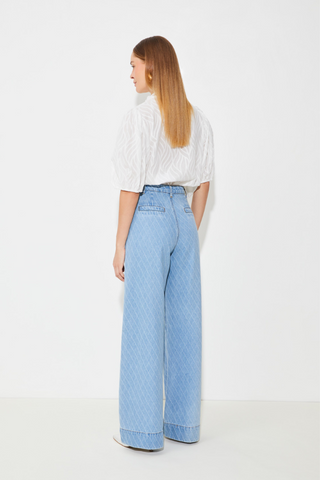 Suncoo Reino High Waisted Jacquard Jeans
