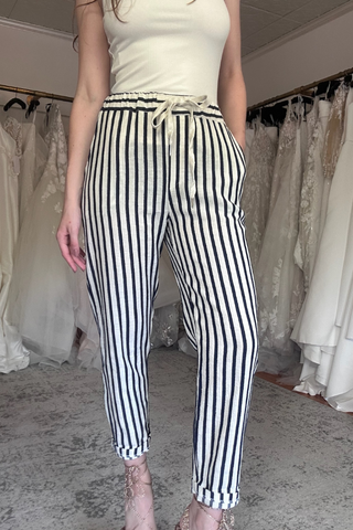 Scandal Italy Naomi Linen Pants - Navy