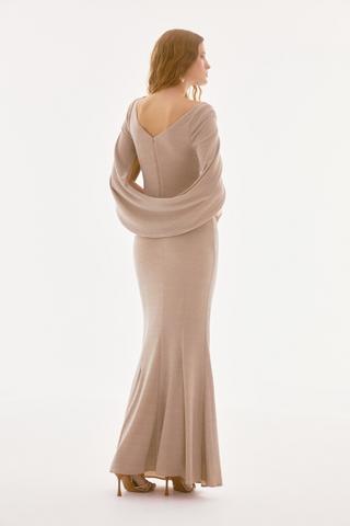 Signature | Lurex Knit Draped Trumpet Gown Ribkoff 251703