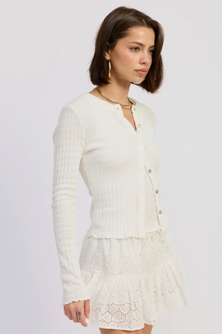 Emory Park Knit Button Up Long Sleeve Cardigan M9104T