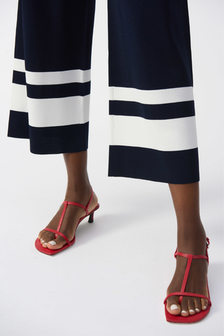 Ribkoff 251945 Placement Stripe Sweater Knit Culotte