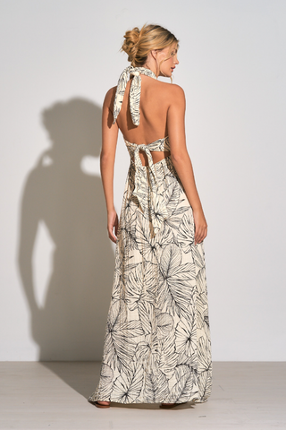 Elan Organic Gauze Criss Cross Maxi Dress