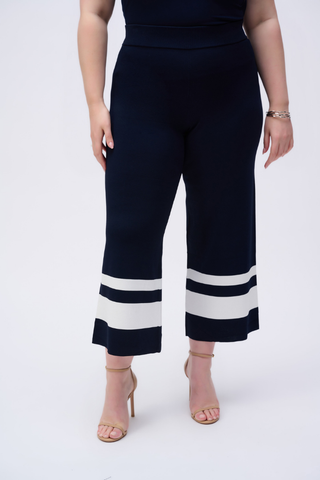 Ribkoff 251945 Placement Stripe Sweater Knit Culotte