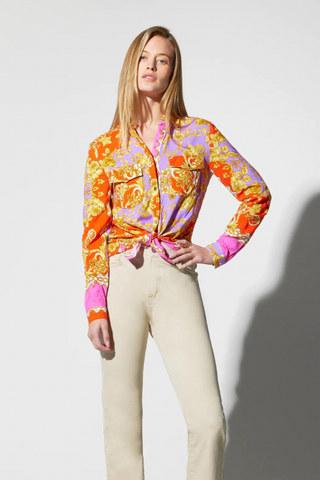 Chains + Flowers Boyfriend Shirt