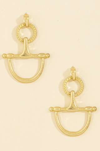 Equestrian Horsebit Stirrup Drop Earrings ER10471 Anarchy Street