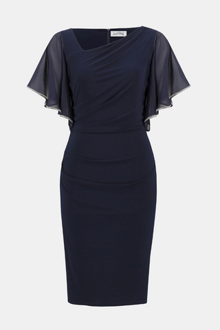 Ribkoff Silky Knit And Chiffon Sheath Dress 252719