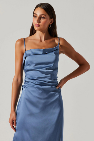 ASTR Mirie Cowl Neck Midi Dress