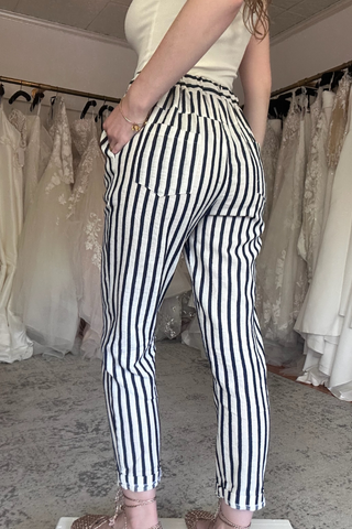 Scandal Italy Naomi Linen Pants - Navy