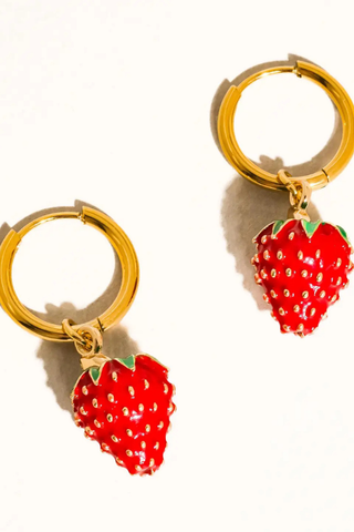 Flânerie by MAIQ Berry Gold Non-Tarnish Strawberry Earring