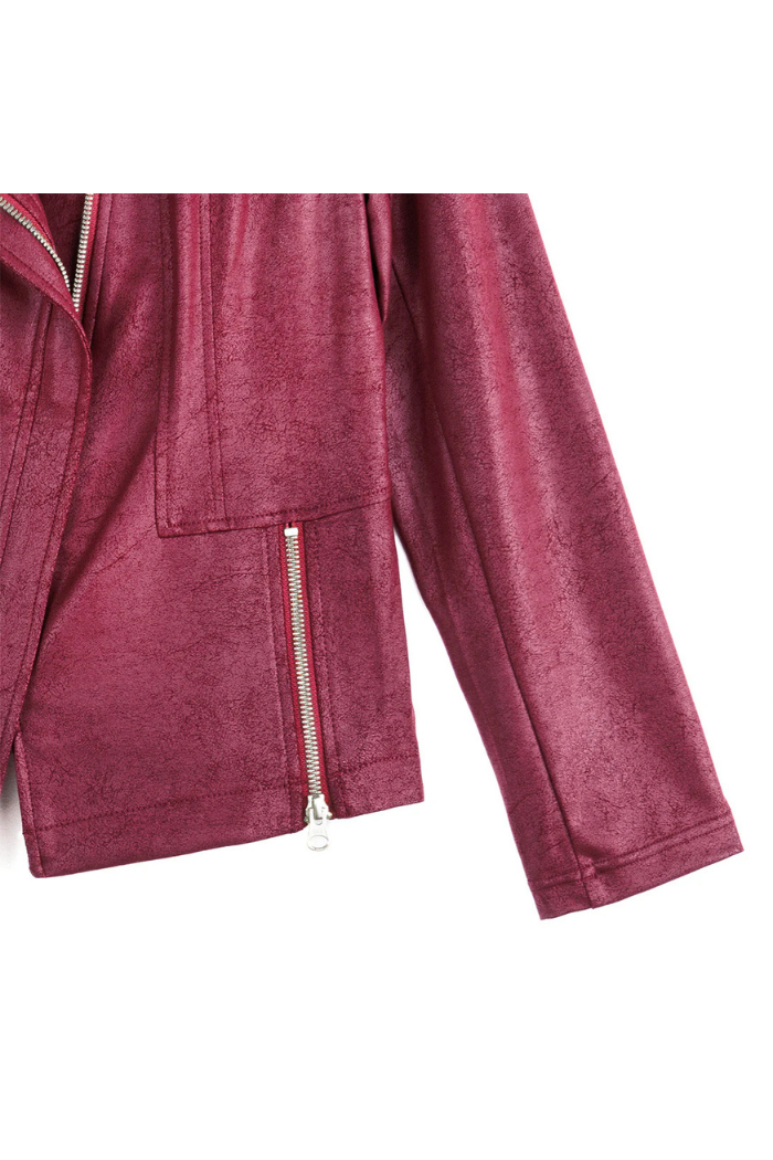 Clara Sunwoo Liquid Leather ™ Signature Jacket - Merlot JK161