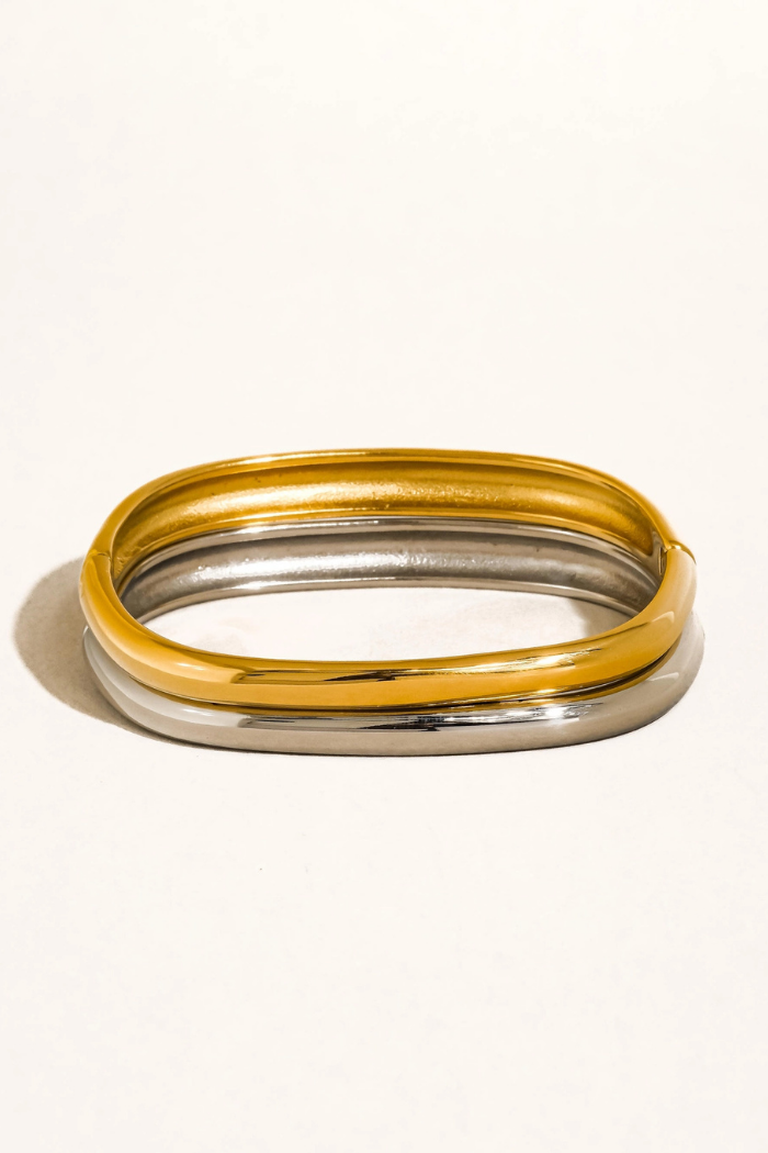 Flânerie by MAIQ Renzi 18K Gold Non-Tarnish Classic Bangle - Gold & Silver