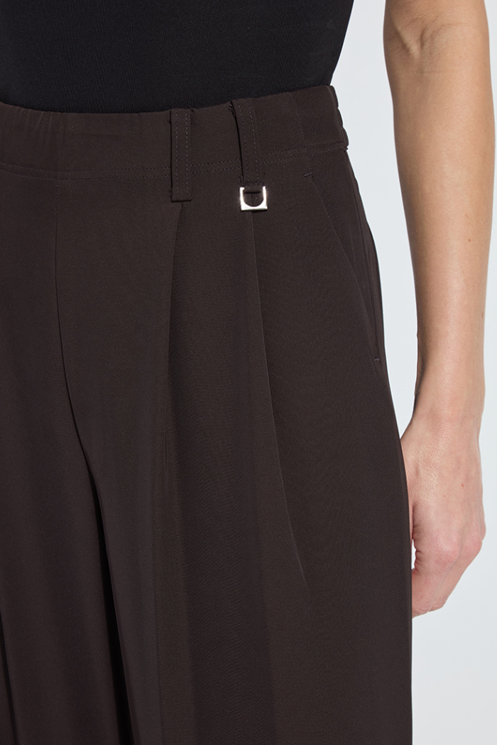 Lyssé Darcy Pleated Wide Leg Trouser - Double Espresso 10-3660-M4