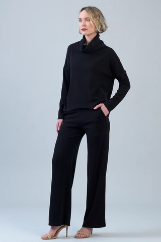 Lounge Knit - Tipped Hem Sweater - Black Clara Sunwoo T92NW