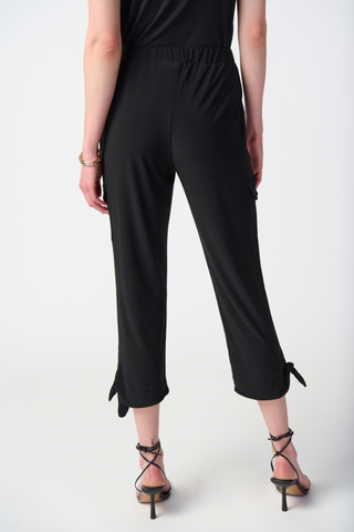 Silky Knit Jogger Pants with Cargo Pockets