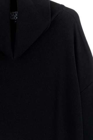 Lounge Knit - Tipped Hem Sweater - Black Clara Sunwoo T92NW