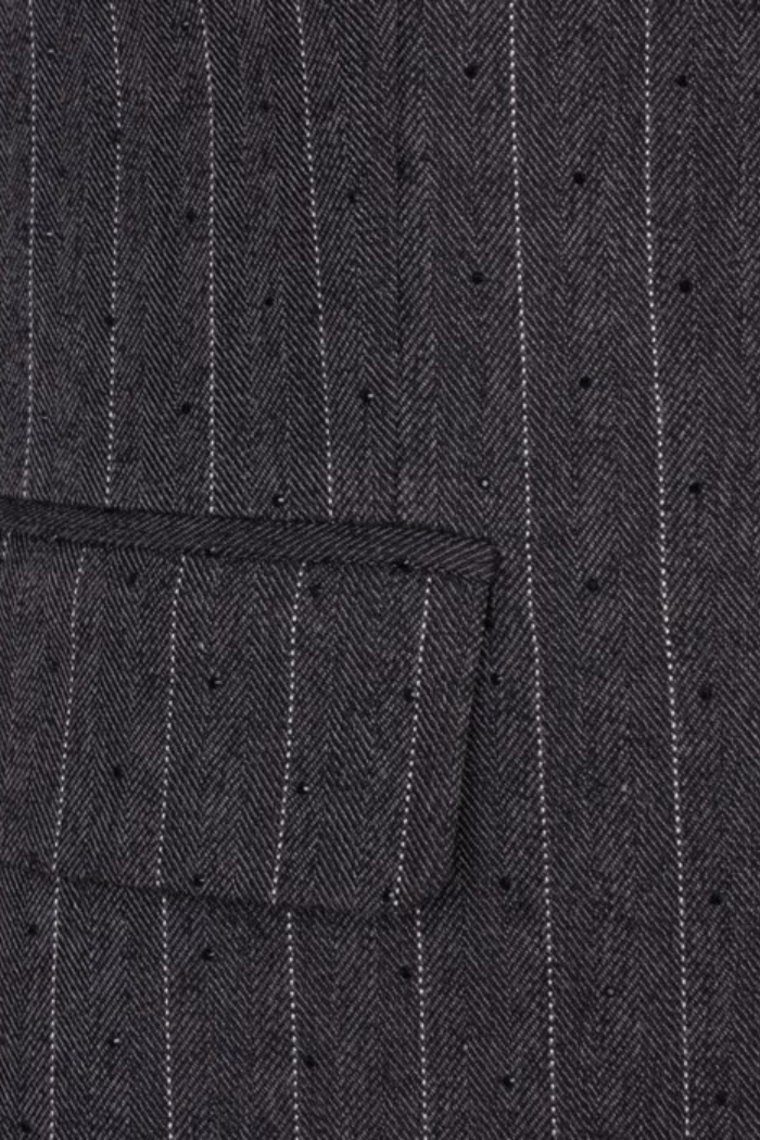 EsQualo Pinstriped Blazer with Black Studs F2510516