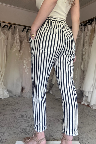 Scandal Italy Naomi Linen Pants - Navy