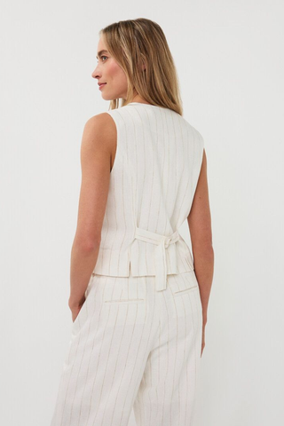 EsQualo Linen Striped Vest HS2617202