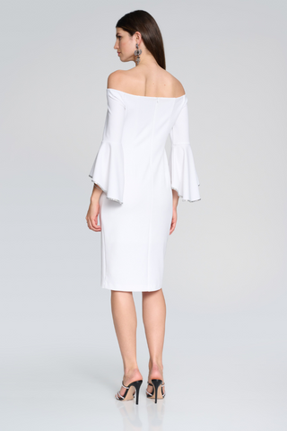Scuba Crepe Off-the-Shoulder Sheath Dress