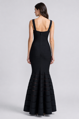 Fishtail Bandage Dress oo la la M10514D-BLACK