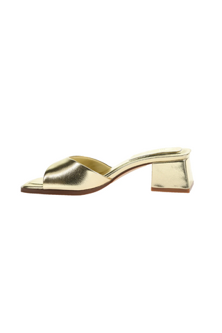 Chinese Laundry Liinda Block Heel Slide Sandal Gold