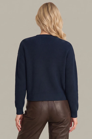 Daphne Cropped Cotton Pullover - Dark Blue 525 America 110039907