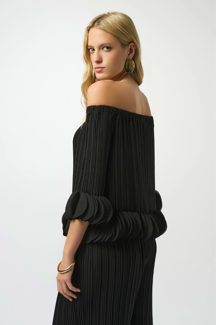 Ribkoff Georgette Off Shoulder Pleated Top 253939