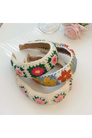 Dipped Shop Flower Knit Wide Headband