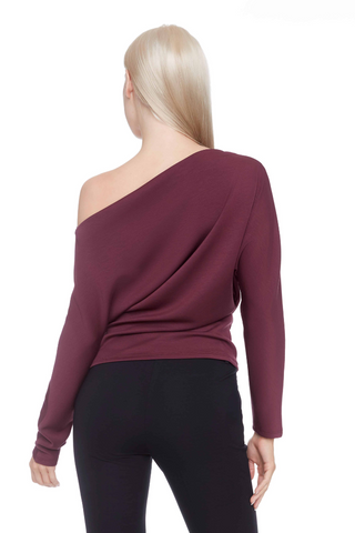 ILTM Demi Solid Cowlneck Butter Dolman Top 428029