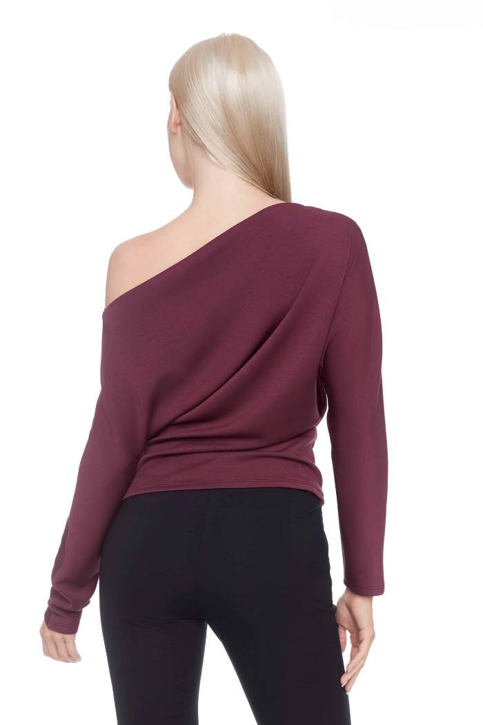 ILTM Demi Solid Cowlneck Butter Dolman Top 428029