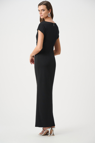 Scuba Crepe Sheath Gown With Rhinestones Piping Ribkoff 261713F26
