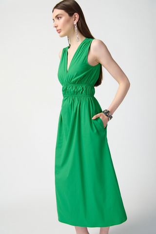 Stretch Poplin Fit-And-Flare Dress