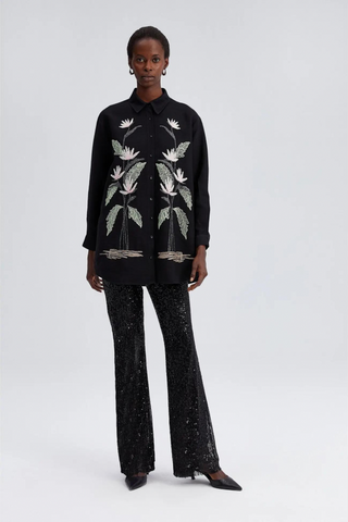 Embroidered Oversized Shirt