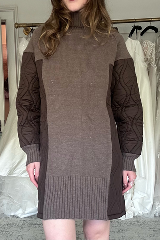 AMS Pure Cairo Sweater Dress Taupe