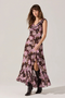 Brown Pink Floral