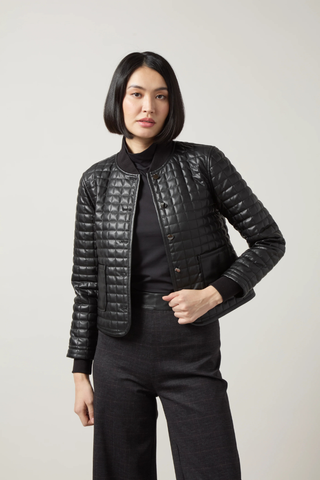 Agnes Quilted Vegan Leather Jacket Lysse 24-3971-M8