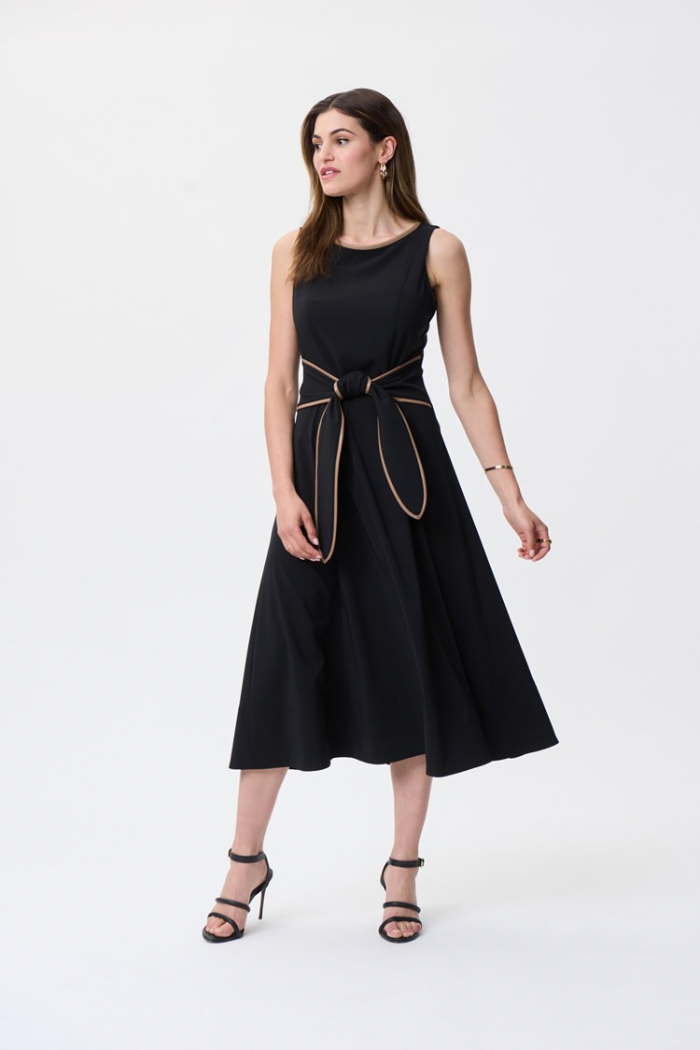 Belted Fit & Flare Dress