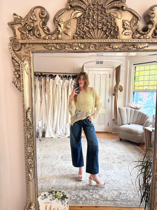 The Seamed Barrel Jean - Dark Wash