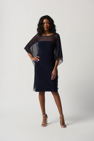 knit sheath dress Silky With Cascading Mesh Sleeves – The Dressing Room Resistant Knit Knee Bodycon Homecoming Dresses Sexy WEUSDEC25 Size:US 52