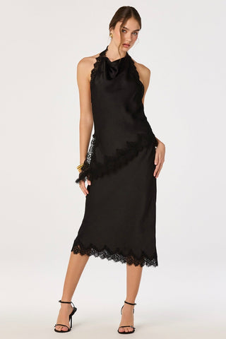 Blossom Lace Hem Midi Skirt ASTR ACS9426SL