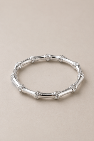 27311-B Pavé Bamboo Stretch Bracelet
