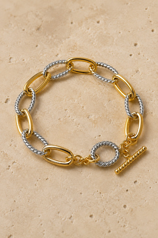 25286-B Two-Tone Link Bracelet