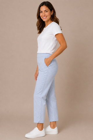 EsQualo Seersucker Stripe Trousers HS2317205