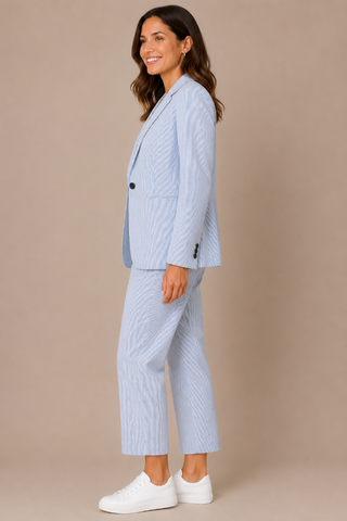 EsQualo Seersucker Stripe Blazer HS2317204